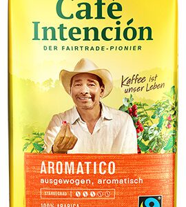 Geniet van de rijke smaak van Café Intención Aromático Gemalen Koffie 500 GR. Premium kwaliteit met fruitige ondertonen en een romige body. Perfect voor elke koffiemoment!